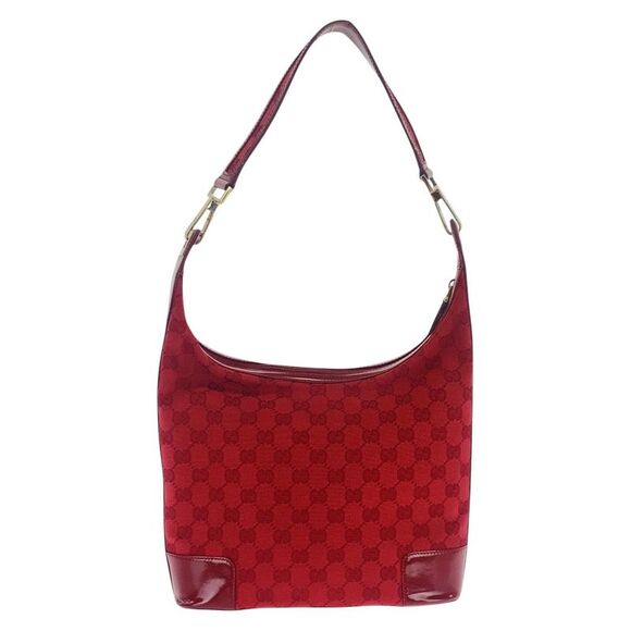 Gucci GG Canvas Patent Leather Hobo Shoulder Bag 0014204 - Picture 2 of 6